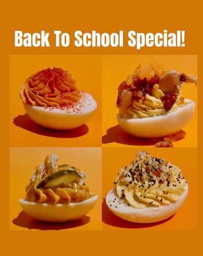 Back to School Deviled Egg Kit (Family friendly 24-Count Kit 4 flavors)