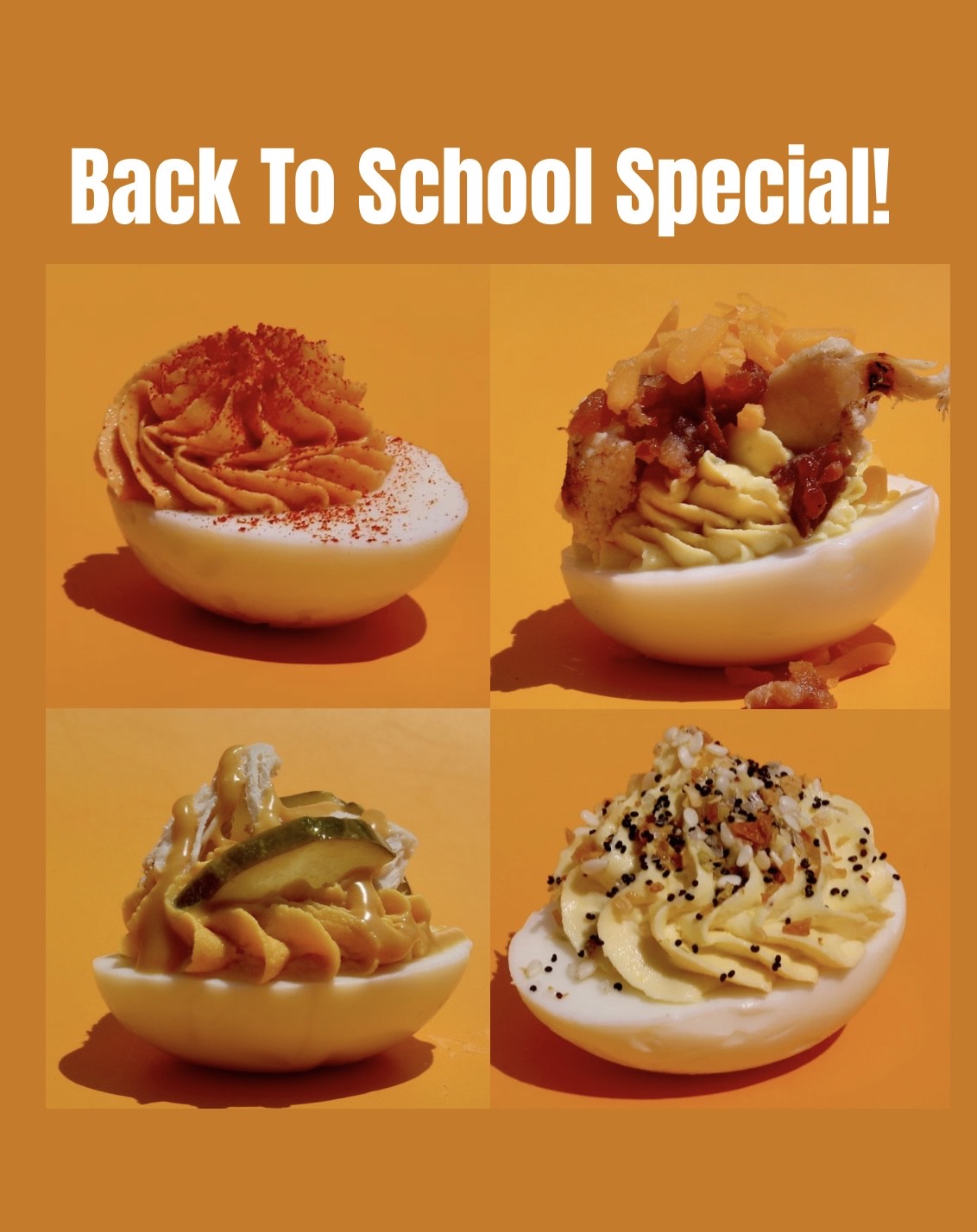 Back to School Deviled Egg Kit (Family friendly 24-Count Kit 4 flavors)