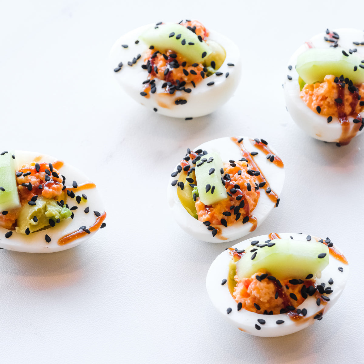 Cali Roll Deviled Eggs